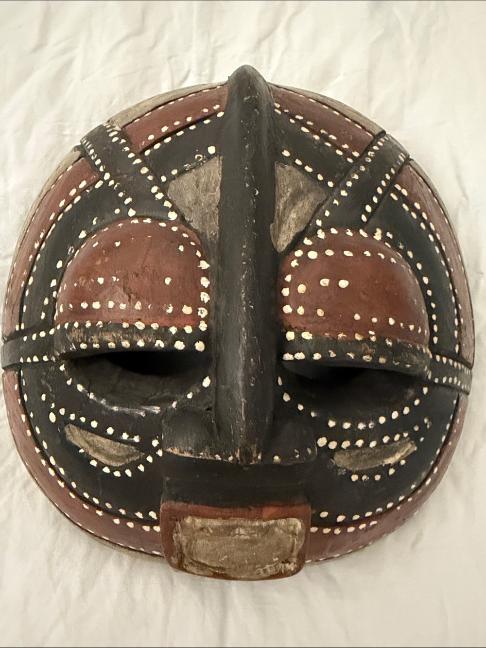 Handcrafted Tribal Decorative Mask in Black & Brown